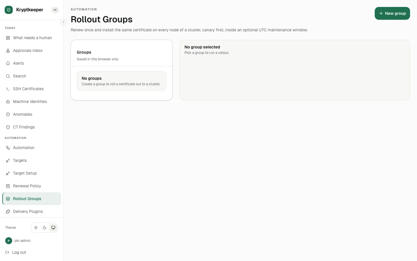 Open /renewal/rollout-groups