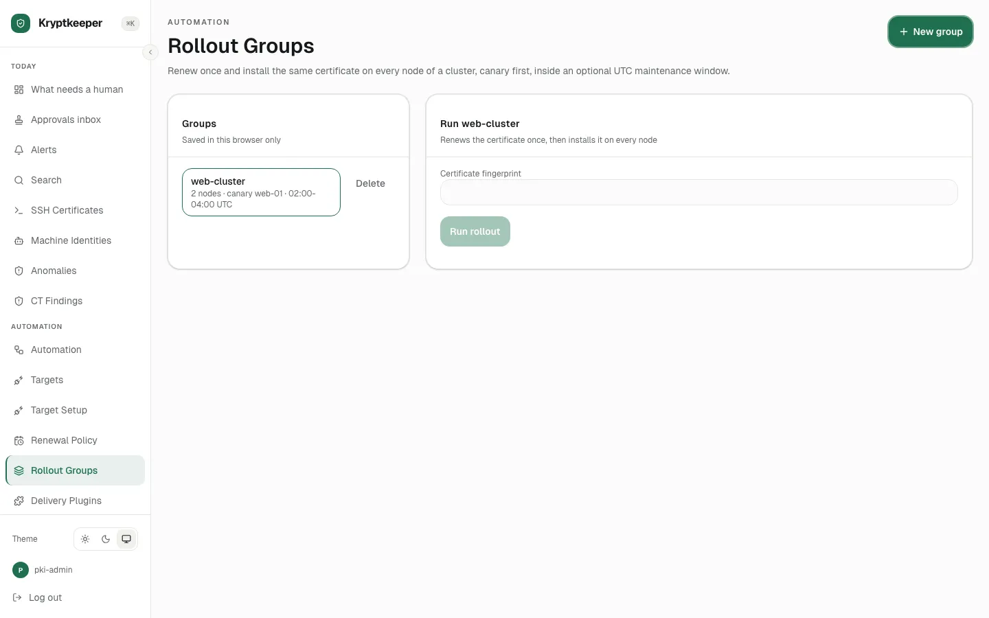 Click Save group