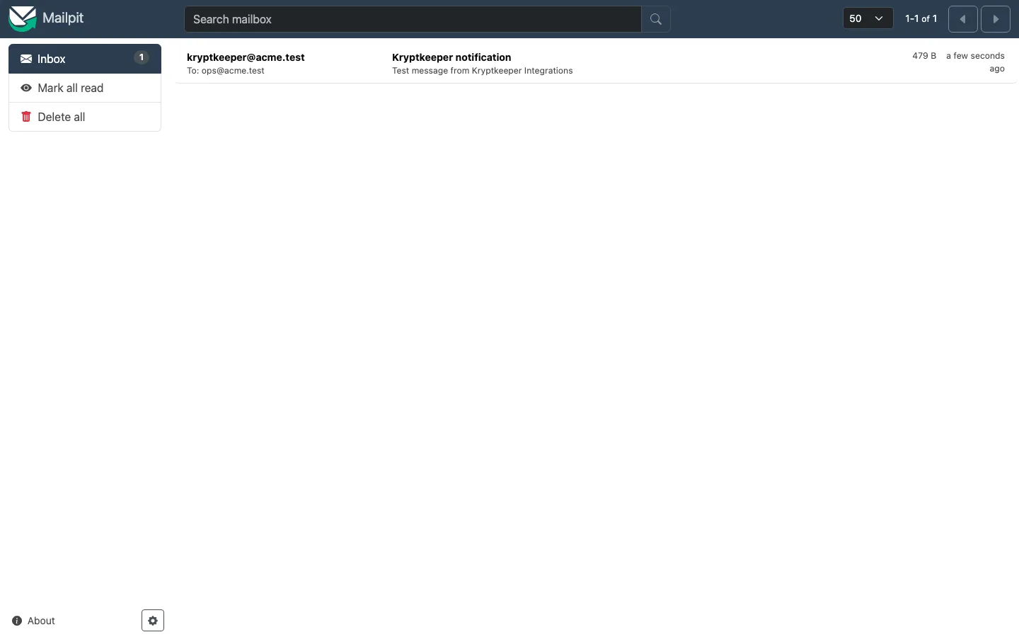 Send events to a webhook screen in Kryptkeeper