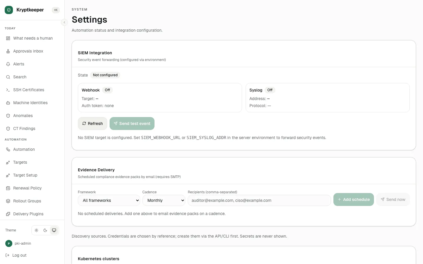 Open /settings